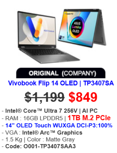 Vivobook Flip 14 OLED | TP3407SA