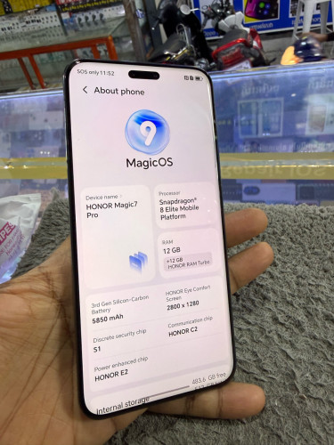 Honor Magic 7Pro 5G Ram12G Memory512G Global Sim2 មានឆ្នាំងសាក