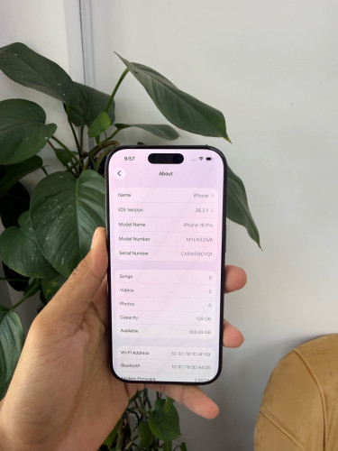 iPhone 16 pro 128G ZA មួយទឹកស្អាត 99%
