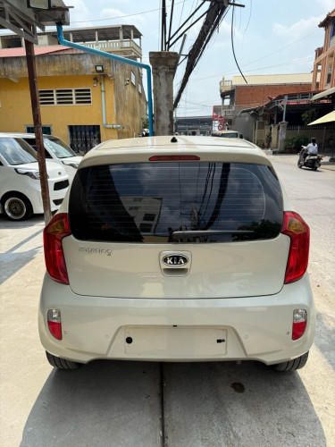 Kia morning 2012 smart key ទឹកដោះគោ ឡានស្អាត អត់បុកប៉ះ អត់ច្រេះ បង់រំលស់ងាយៗ ២៥ ខេត្ត