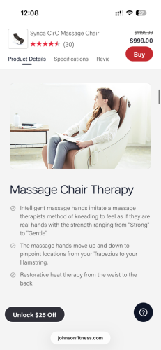 Synca CirC Massage Chair កៅអីម៉ាហ្សា+ម៉ាសុីនម៉ាហ្សាជើងរបស់ជប៉ុនលក់ទាំងអស់ $450 នៅថ្មីមិនសូវប្រើ