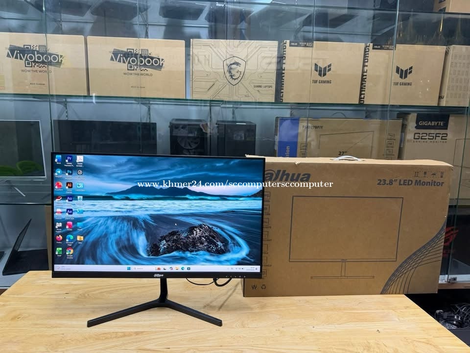 -Monitor Dahua LM24” B201 IPS-100Hz Have Poart : HDMI VGA ថ្មីប្រអប់ មានធានារយះពេល3ឆ្នាំពេញ✅