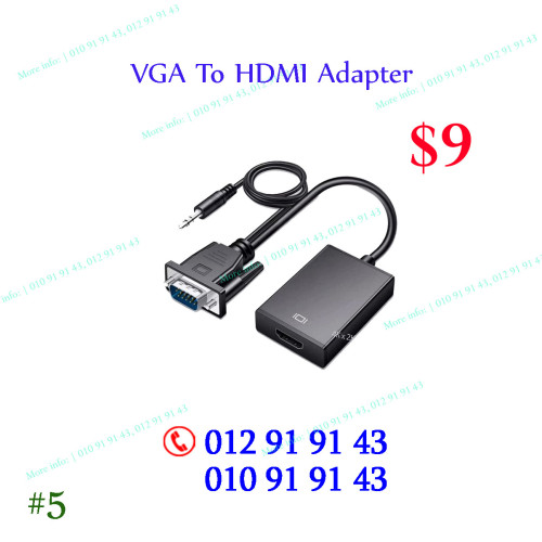 HDMI to VGA Adapter Cable 1.8m $9.5