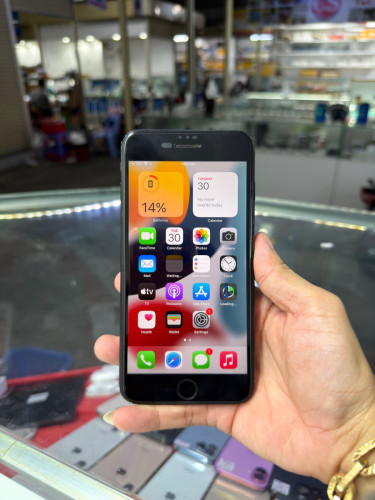iPhone 7 Plus Black LL/A HD128GB Phone Condition 97% 🔋100% , ម៉ាស៊ីនសានុំ