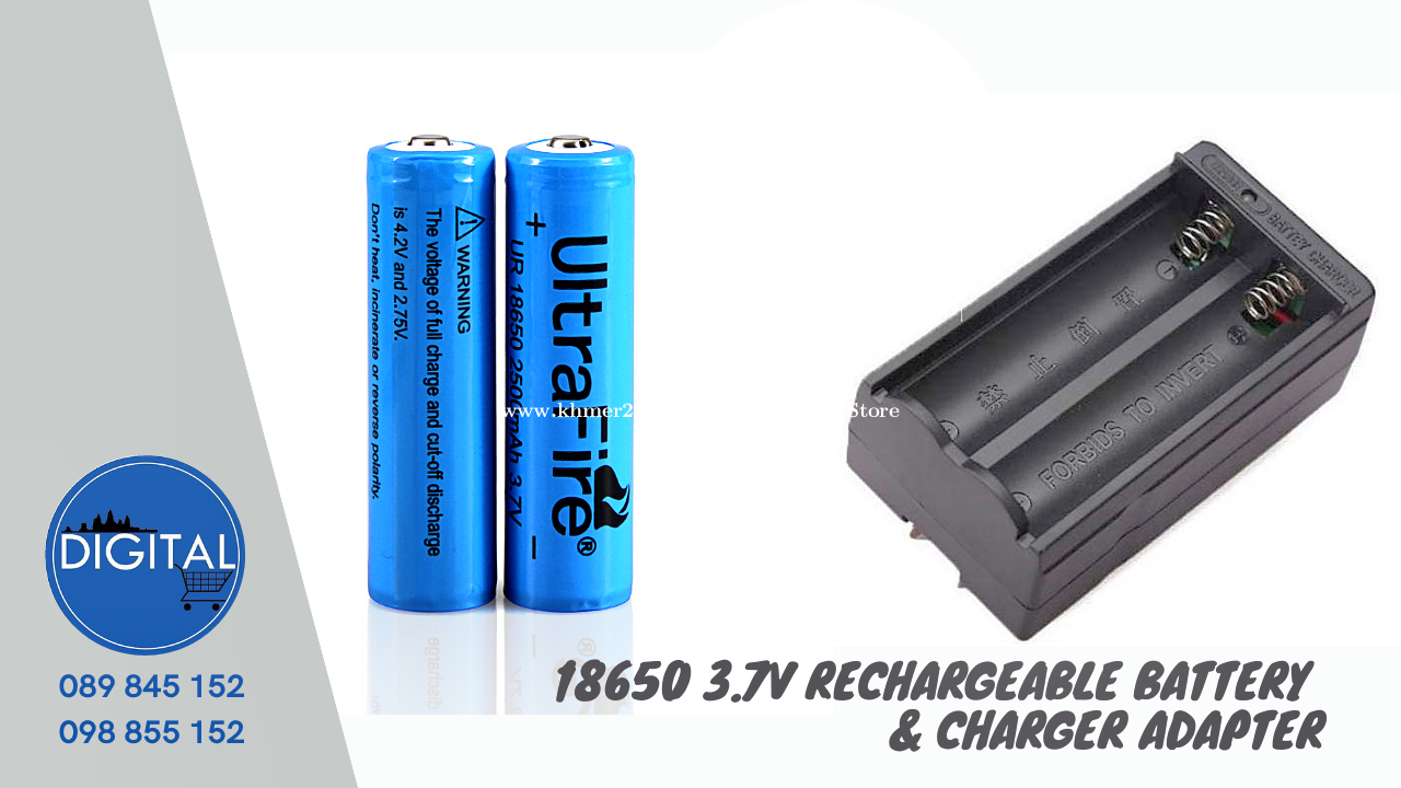 Single Slot Charger | Dual Charger for UltraFire Rechargable Battery 18650 3.7 V