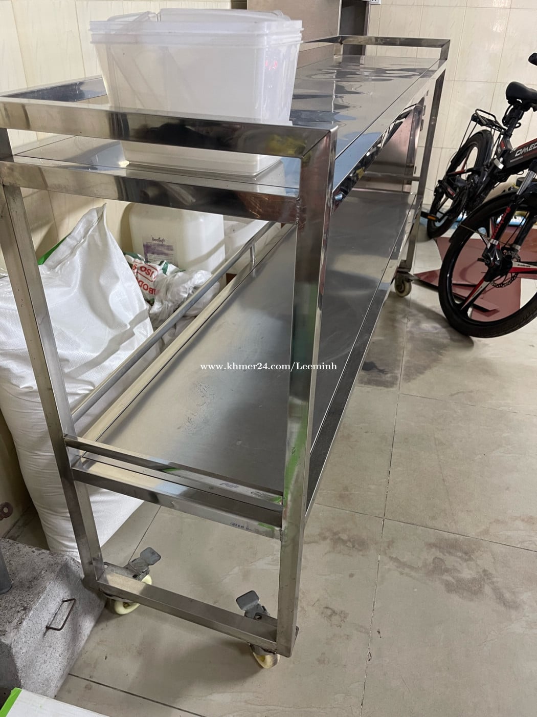 ធ្នើអុីណុក2ជាន់ប្រវែង200x45x100