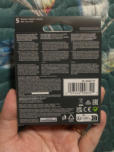 Memory Sony 64G Speed 300