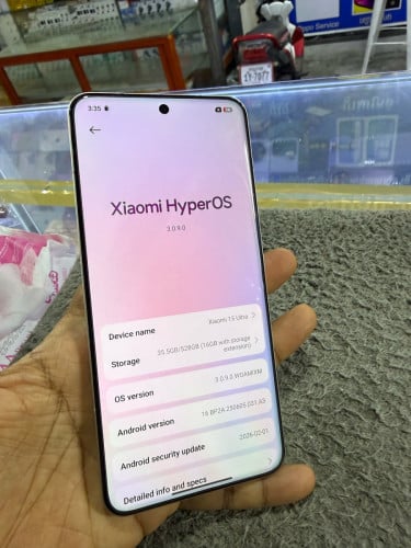 Mi 15ultra 5G Ram16G Memory512G Global Sim2 មានឆ្នាំងសាក