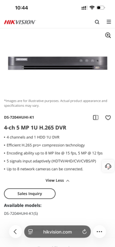ក្បាលDVR 4CH +IP2CH  5MP full