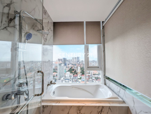 Corner 2-Bedroom Condo for Rent at J Tower 2 BKK1 Phnom Penh