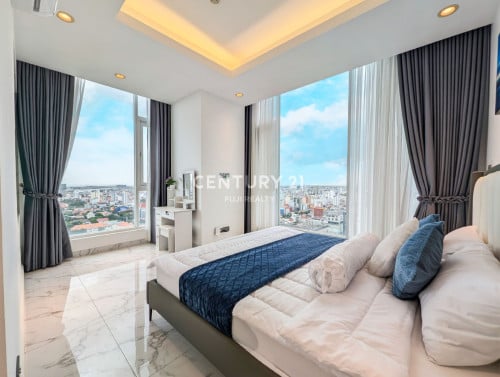 Corner 2-Bedroom Condo for Rent at J Tower 2 BKK1 Phnom Penh