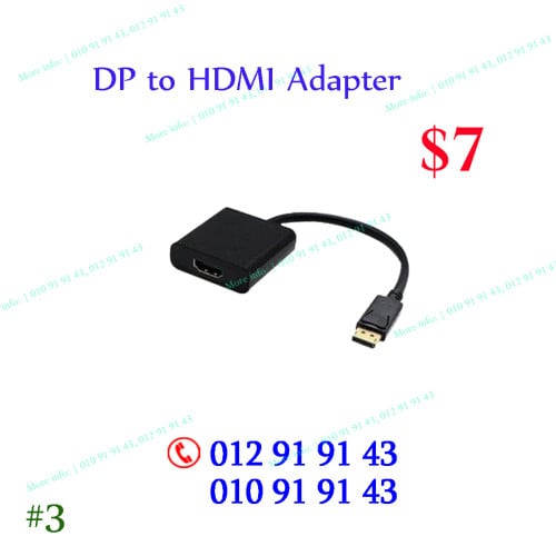 DP to HDMI 2K/4k Adapter Cable: $12=> $9.6