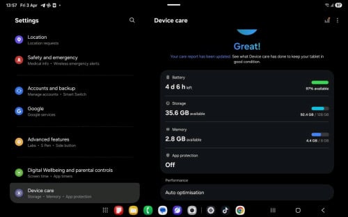Galaxy tap s9+ 5g sim 128g