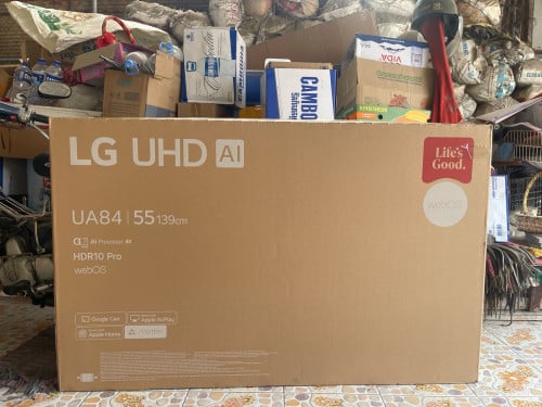LG UHD AI 55 smart tv 4K សេរីថ្មី កេស