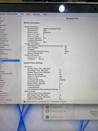 Macbook Pro Year2017 Touch Bar