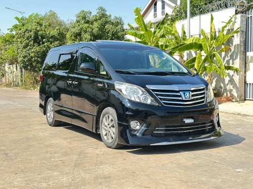TOYOTA ALPHARD 2012 Hybrid Full Option ពណ៌ខ្មៅ ក្នុងខ្មៅ