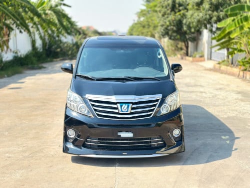 TOYOTA ALPHARD 2012 Hybrid Full Option ពណ៌ខ្មៅ ក្នុងខ្មៅ