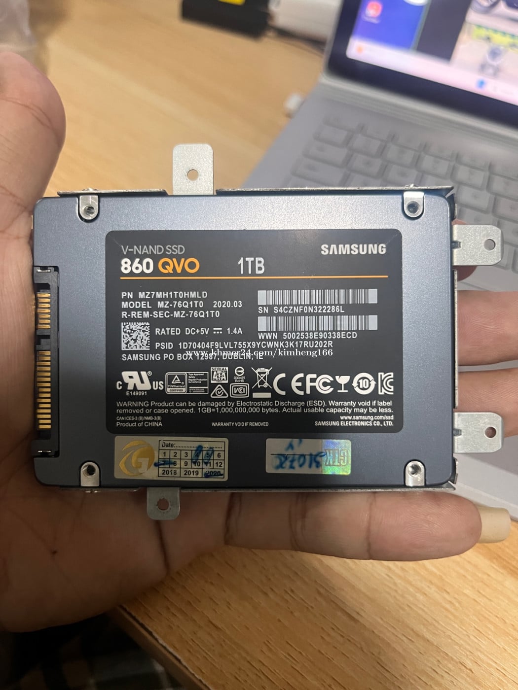 SSD Samsung QVO 860 1TB health 100%