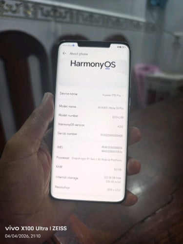 Huawei P50 Pro 8g/256g_Global(វៃដូរបាន)👉$145