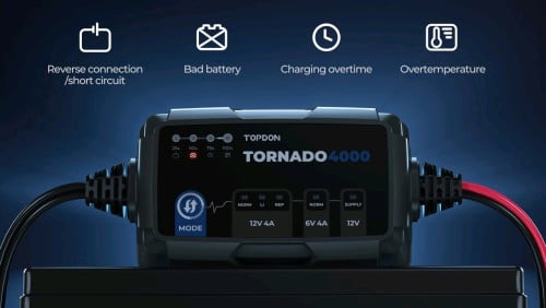 TORNADO4000 ដុំសាកអាគុយ 6V និង​12V