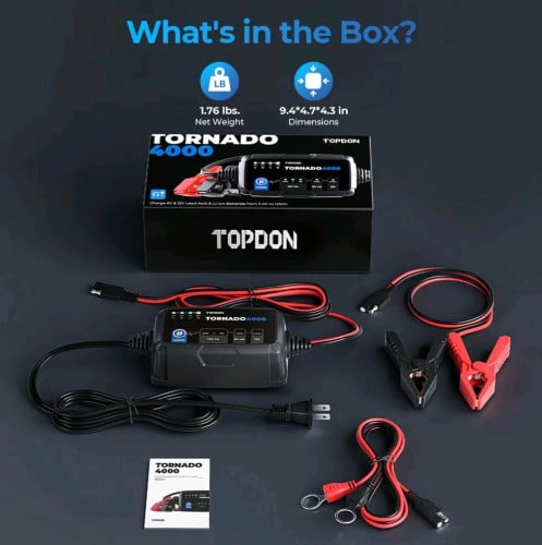 TORNADO4000 ដុំសាកអាគុយ 6V និង​12V