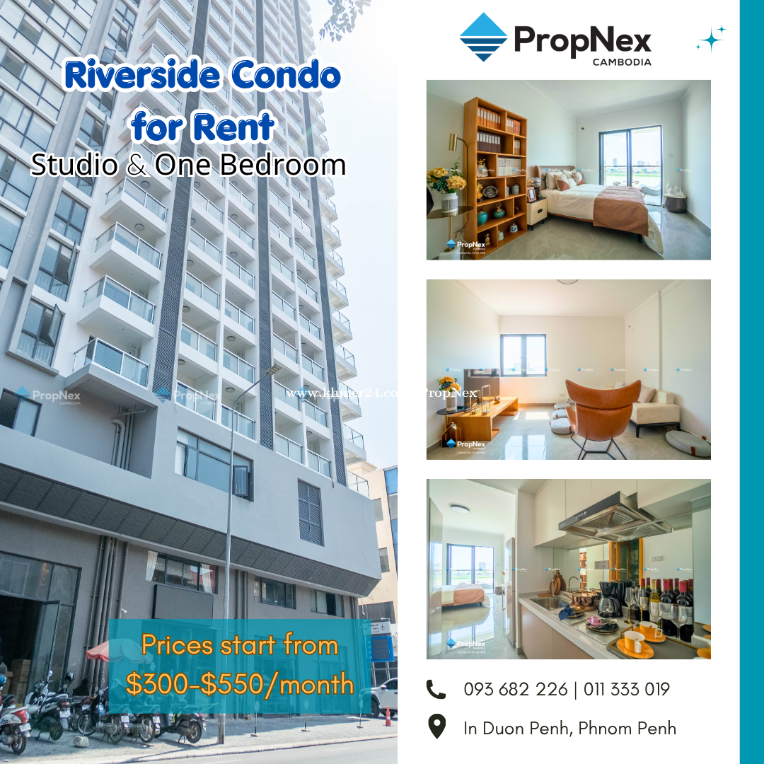 Affordable Condo for Rent at Riverside | Daun Penh Area!