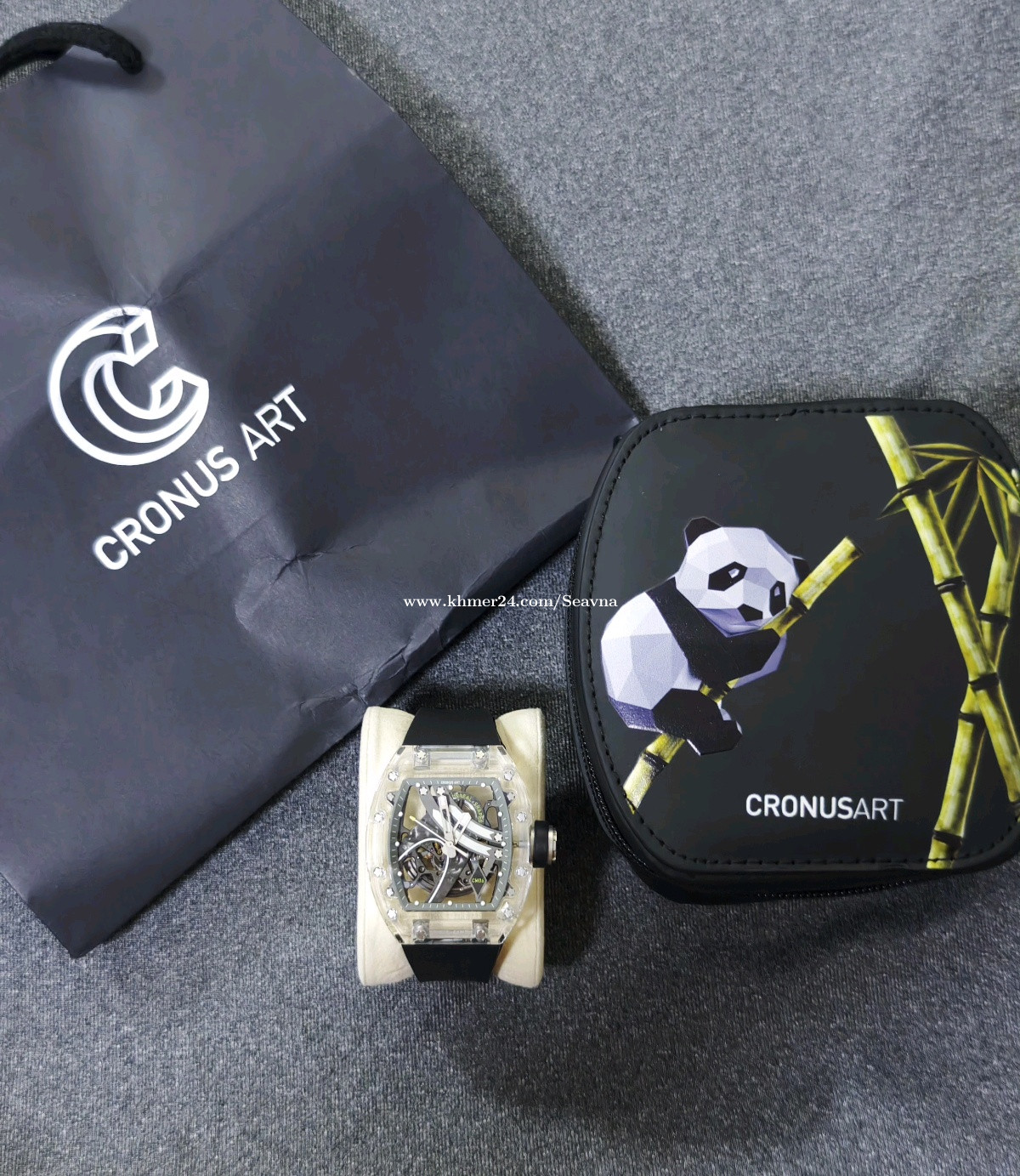 Cronus Art Tonneau Case Luminous Skeleton Rainbow Dial. new 98% full ...