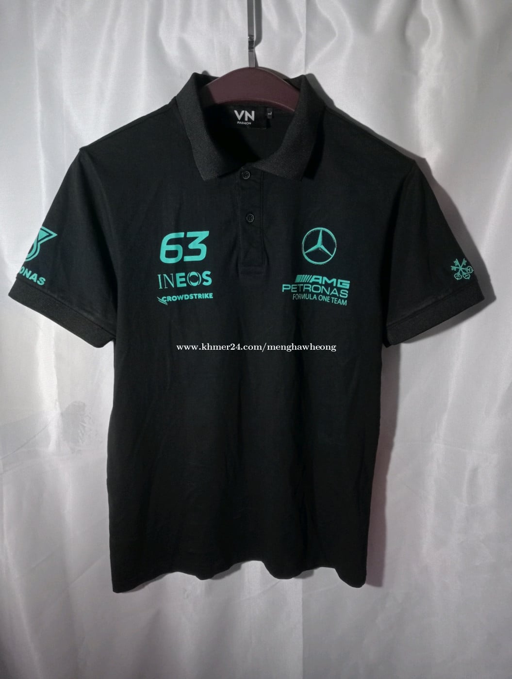 Mercedes AMG Petronas F1 style polo ๐ฅNumber 63 design (George Russell)