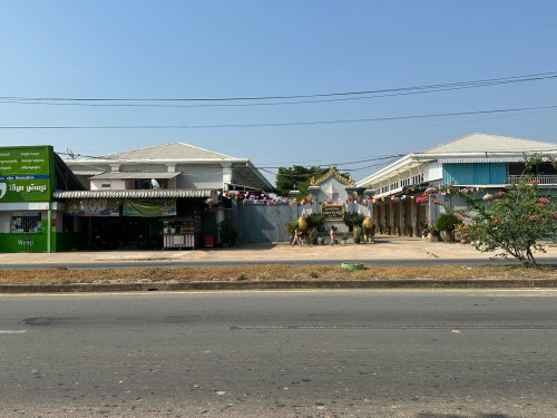 ដីលក់ជាប់និងផ្លូវជាតិ៦A ចម្ងាយពីភ្នំពេញ 25គីឡូម៉ែត ប្លង់រឹង
