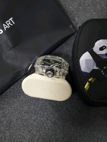 Cronus Art Tonneau Case Luminous  Skeleton Rainbow Dial. new 98% full box