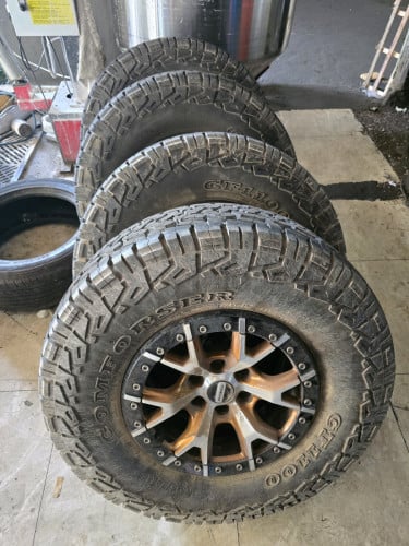 Ford F150 Original 17" Alloy Wheels + Comforser Off-Road Tires - 90% New - Full