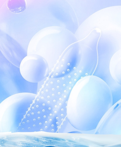 PM Ice and Fire Particles Condom ស្រោមអនាម័យគ្រើមគ្រាប់ធំ ត្រជាក់កក់ក្តៅ