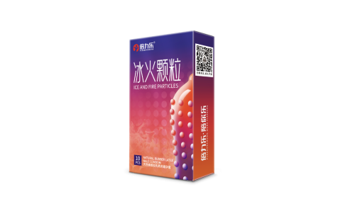 PM Ice and Fire Particles Condom ស្រោមអនាម័យគ្រើមគ្រាប់ធំ ត្រជាក់កក់ក្តៅ