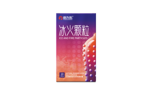 PM Ice and Fire Particles Condom ស្រោមអនាម័យគ្រើមគ្រាប់ធំ ត្រជាក់កក់ក្តៅ