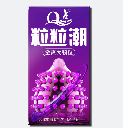 QP Exciting Large Particle Condom ស្រោមអនាម័យគ្រើមធំ