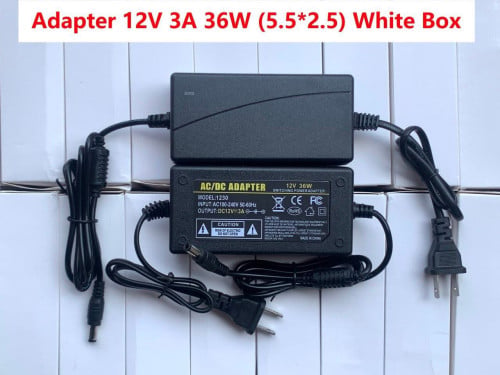 - Adapter 12V 3A 36W (5.5*2.5) White Box ថ្មីប្រអប់ ឥវ៉ានស្ដុកថ្មីបងៗ មានការធានា1ខែ ពេញបងៗ  អ