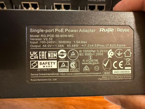 Adapter PoE Ruijie