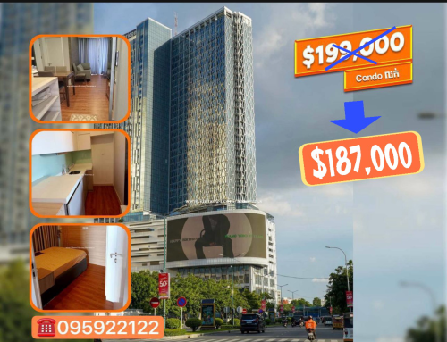 For sell: The Bridge condo, 3 bedrooms លក់ក្នុងតំលៃទាប់បំផុត ចំនេញជាង 6មុឺនដុល្លាភ្លាមៗ