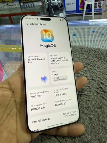 Honor Magic 8Pro 5G Ram12G Memory512G Global Sim2 Fullset