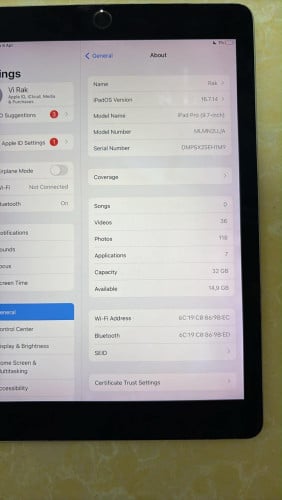 Ipad pro 6.7 . 98% 90$ 32GB