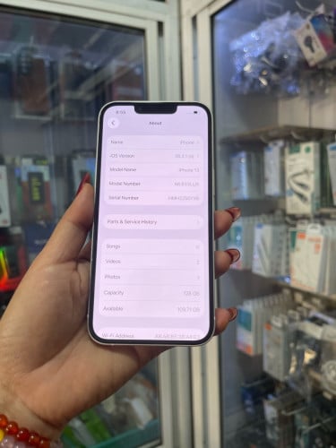 iPhone 13/128GB/LLពណ៍ស សុីនសានុំស្អាត99%(ធានាលើម៉ាសុីន1ខែ)
