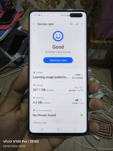 Samsung S10 5G Ram8G/256GB អេក្រង់ហ្សុីនអត់មានដាន