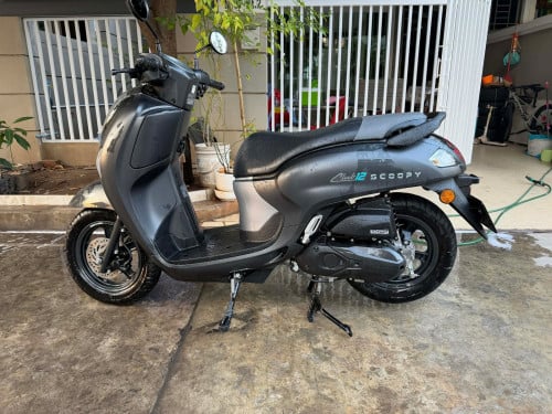 Scoopy Club12 2025 ខ្មៅគ្រឿម បិតស្កុត គីឡូតិច ជិះជិតៗជូនកូនរៀន ថ្មី99%
