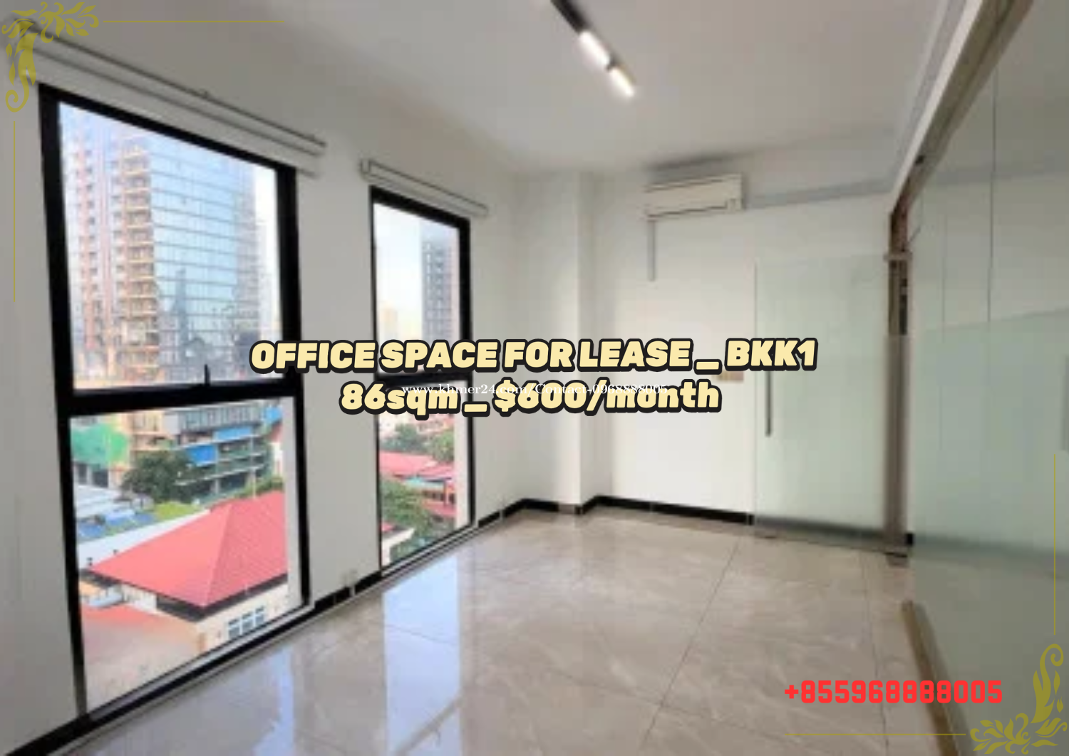 $600/month_OFFICE SPACE FOR LEASE _ BKK1_ Floor 9