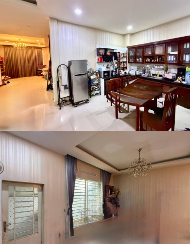 ផ្ទះជួលភ្លោះ (ផ្ទះគៀន)បុរីពិភពថ្មីឈូកវ៉ា ២ ស្ថិតលើផ្លូវសាលារៀន និង