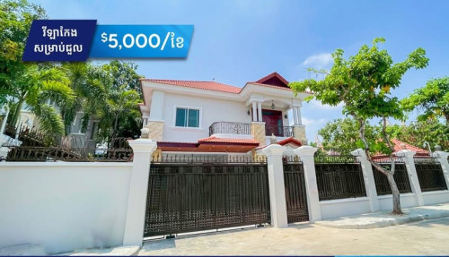វីឡាទោលកែង សម្រាប់ជួល នៅបុរីឧទ្យាបាសាក់ (H-15663)
