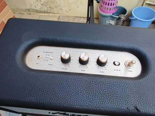 #Marshall  🔊 STANMORE 3 🔊 ( 92% ). 🔊 🔊 ប្រើភ្លើងអត់ប្រើថ្មទេ។ 🔊 🔊  275$  🔊.