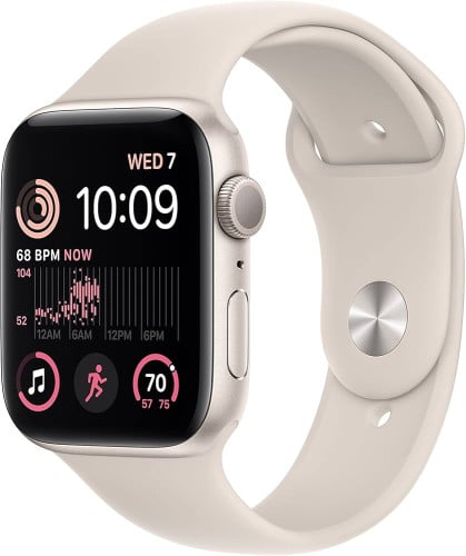 Apple Watch SE (2nd Gen) (GPS, 44mm) - Starlight Aluminum Case with Starlight Sport Band