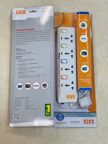 Brand New SATA 4-Way Power Strip with Overload Protection全新正品SATA 4位排插 独立开关