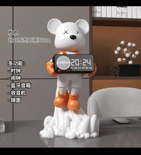 Home Decor Bear with Bluetooth and O’clock(មានលក់ដុំនិងរាយ, អីវ៉ាន់មានក្នុងស្តុក)